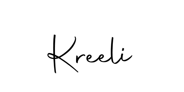 Make a beautiful signature design for name Kreeli. With this signature (Autography-DOLnW) style, you can create a handwritten signature for free. Kreeli signature style 10 images and pictures png