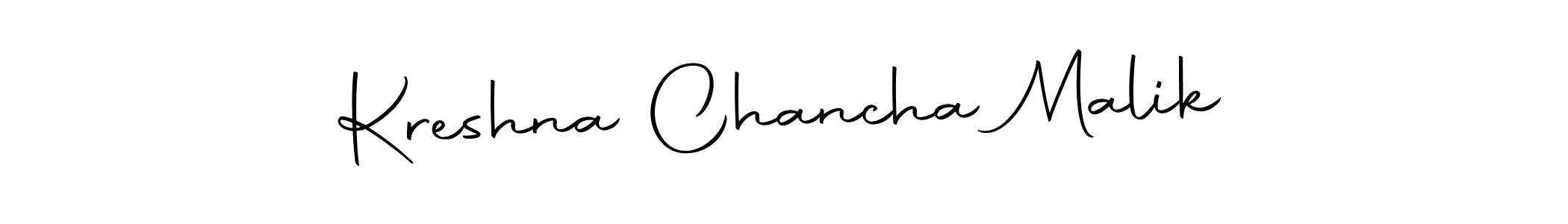 Make a beautiful signature design for name Kreshna Chancha Malik. Use this online signature maker to create a handwritten signature for free. Kreshna Chancha Malik signature style 10 images and pictures png