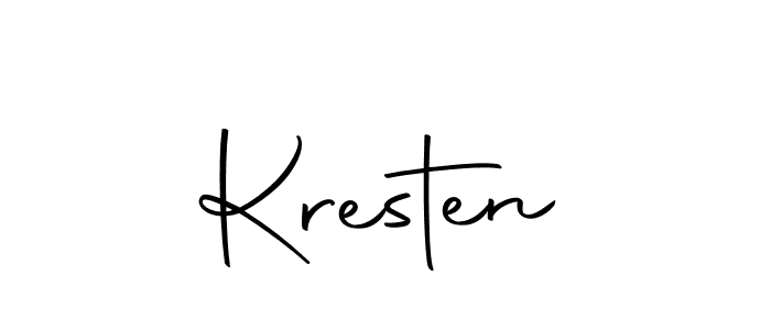 Design your own signature with our free online signature maker. With this signature software, you can create a handwritten (Autography-DOLnW) signature for name Kresten. Kresten signature style 10 images and pictures png