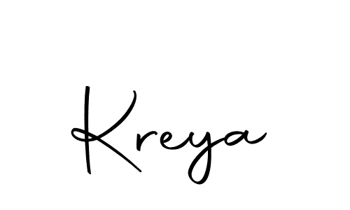 Use a signature maker to create a handwritten signature online. With this signature software, you can design (Autography-DOLnW) your own signature for name Kreya. Kreya signature style 10 images and pictures png