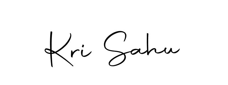 How to make Kri Sahu name signature. Use Autography-DOLnW style for creating short signs online. This is the latest handwritten sign. Kri Sahu signature style 10 images and pictures png