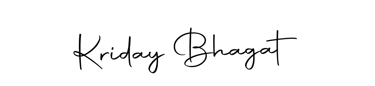 How to make Kriday Bhagat name signature. Use Autography-DOLnW style for creating short signs online. This is the latest handwritten sign. Kriday Bhagat signature style 10 images and pictures png
