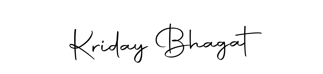 How to make Kriday Bhagat name signature. Use Autography-DOLnW style for creating short signs online. This is the latest handwritten sign. Kriday Bhagat signature style 10 images and pictures png