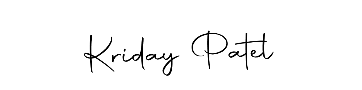 Design your own signature with our free online signature maker. With this signature software, you can create a handwritten (Autography-DOLnW) signature for name Kriday Patel. Kriday Patel signature style 10 images and pictures png