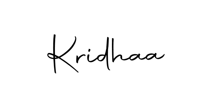 Use a signature maker to create a handwritten signature online. With this signature software, you can design (Autography-DOLnW) your own signature for name Kridhaa. Kridhaa signature style 10 images and pictures png