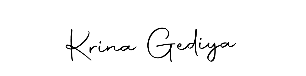 Use a signature maker to create a handwritten signature online. With this signature software, you can design (Autography-DOLnW) your own signature for name Krina Gediya. Krina Gediya signature style 10 images and pictures png