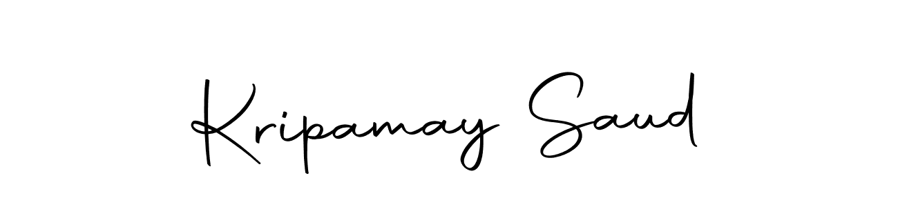 How to make Kripamay Saud name signature. Use Autography-DOLnW style for creating short signs online. This is the latest handwritten sign. Kripamay Saud signature style 10 images and pictures png