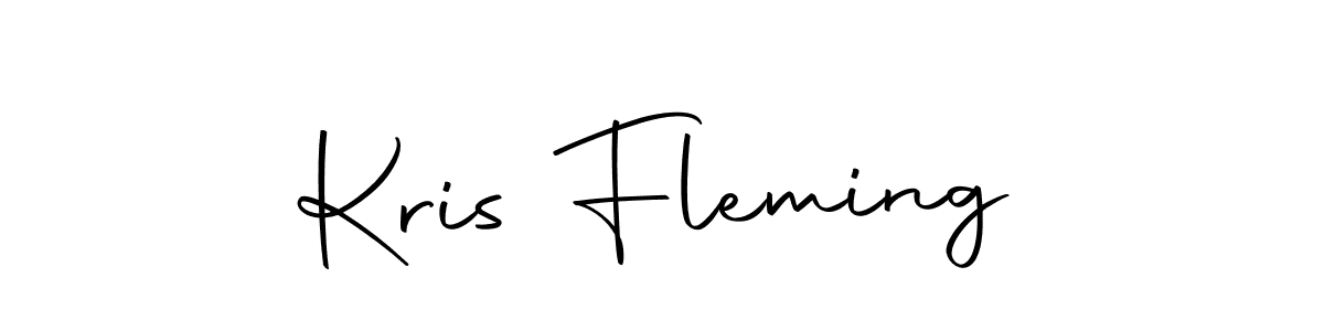 How to make Kris Fleming name signature. Use Autography-DOLnW style for creating short signs online. This is the latest handwritten sign. Kris Fleming signature style 10 images and pictures png