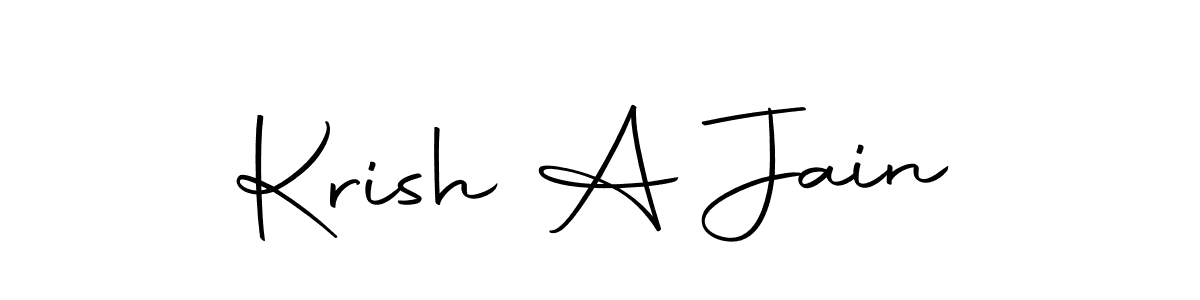 Create a beautiful signature design for name Krish A Jain. With this signature (Autography-DOLnW) fonts, you can make a handwritten signature for free. Krish A Jain signature style 10 images and pictures png