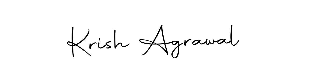 Design your own signature with our free online signature maker. With this signature software, you can create a handwritten (Autography-DOLnW) signature for name Krish Agrawal. Krish Agrawal signature style 10 images and pictures png