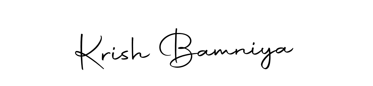 Once you've used our free online signature maker to create your best signature Autography-DOLnW style, it's time to enjoy all of the benefits that Krish Bamniya name signing documents. Krish Bamniya signature style 10 images and pictures png