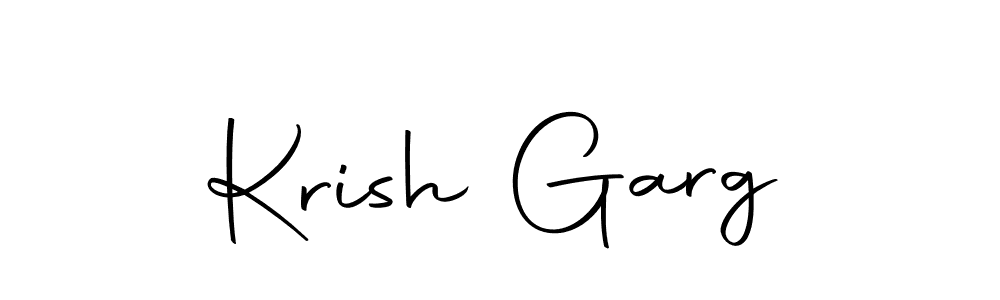 How to make Krish Garg name signature. Use Autography-DOLnW style for creating short signs online. This is the latest handwritten sign. Krish Garg signature style 10 images and pictures png