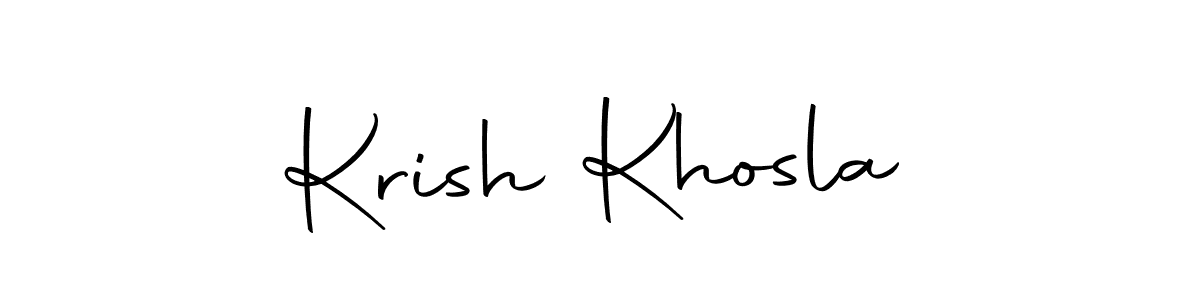 Use a signature maker to create a handwritten signature online. With this signature software, you can design (Autography-DOLnW) your own signature for name Krish Khosla. Krish Khosla signature style 10 images and pictures png