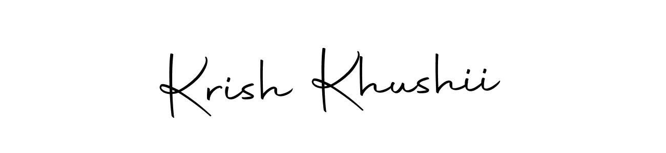 Design your own signature with our free online signature maker. With this signature software, you can create a handwritten (Autography-DOLnW) signature for name Krish Khushii. Krish Khushii signature style 10 images and pictures png