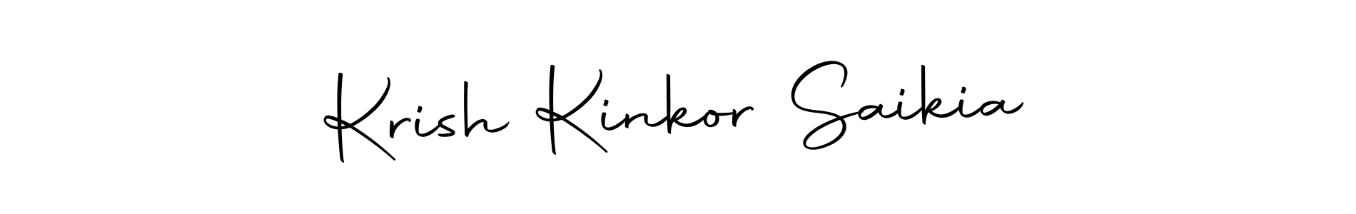 Create a beautiful signature design for name Krish Kinkor Saikia. With this signature (Autography-DOLnW) fonts, you can make a handwritten signature for free. Krish Kinkor Saikia signature style 10 images and pictures png