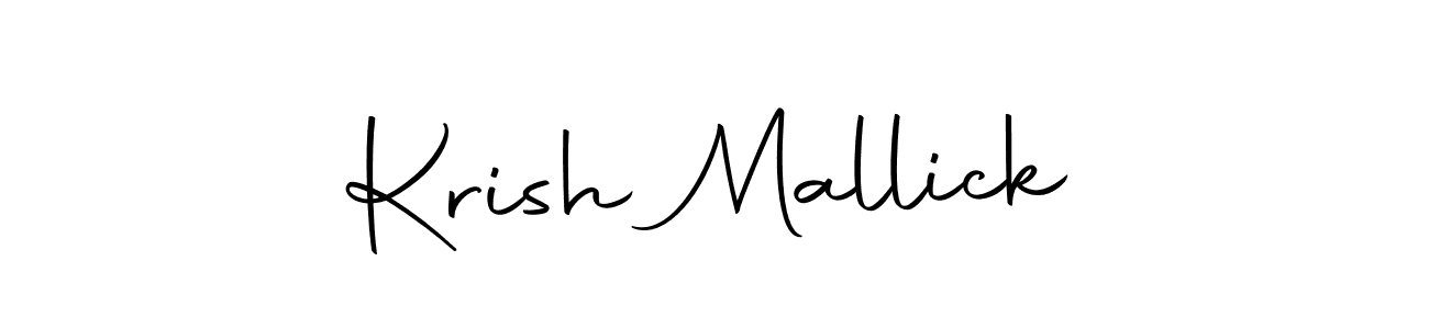 Design your own signature with our free online signature maker. With this signature software, you can create a handwritten (Autography-DOLnW) signature for name Krish Mallick. Krish Mallick signature style 10 images and pictures png