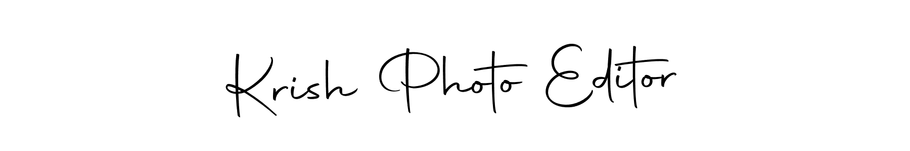 Similarly Autography-DOLnW is the best handwritten signature design. Signature creator online .You can use it as an online autograph creator for name Krish Photo Editor. Krish Photo Editor signature style 10 images and pictures png