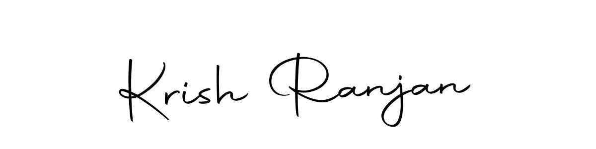 How to make Krish Ranjan name signature. Use Autography-DOLnW style for creating short signs online. This is the latest handwritten sign. Krish Ranjan signature style 10 images and pictures png