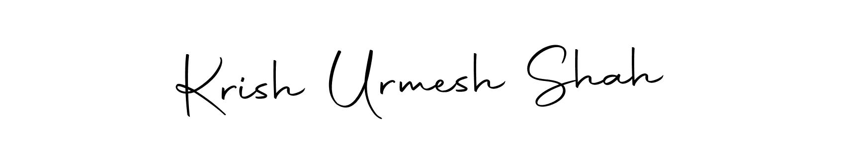 Create a beautiful signature design for name Krish Urmesh Shah. With this signature (Autography-DOLnW) fonts, you can make a handwritten signature for free. Krish Urmesh Shah signature style 10 images and pictures png