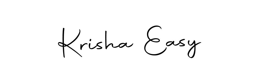 Autography-DOLnW is a professional signature style that is perfect for those who want to add a touch of class to their signature. It is also a great choice for those who want to make their signature more unique. Get Krisha Easy name to fancy signature for free. Krisha Easy signature style 10 images and pictures png