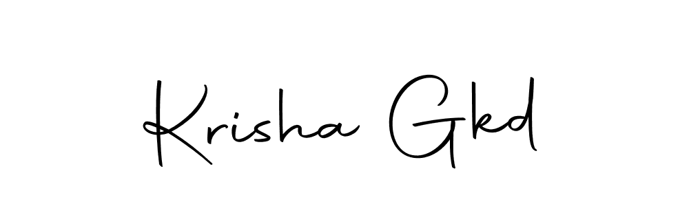Design your own signature with our free online signature maker. With this signature software, you can create a handwritten (Autography-DOLnW) signature for name Krisha Gkd. Krisha Gkd signature style 10 images and pictures png
