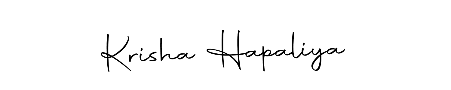 Also we have Krisha Hapaliya name is the best signature style. Create professional handwritten signature collection using Autography-DOLnW autograph style. Krisha Hapaliya signature style 10 images and pictures png