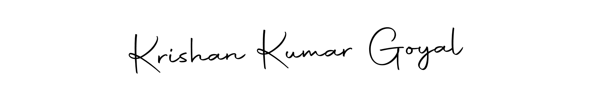 How to make Krishan Kumar Goyal name signature. Use Autography-DOLnW style for creating short signs online. This is the latest handwritten sign. Krishan Kumar Goyal signature style 10 images and pictures png