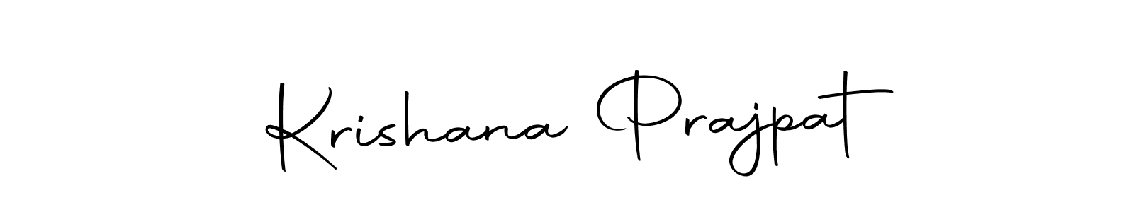 Create a beautiful signature design for name Krishana Prajpat. With this signature (Autography-DOLnW) fonts, you can make a handwritten signature for free. Krishana Prajpat signature style 10 images and pictures png