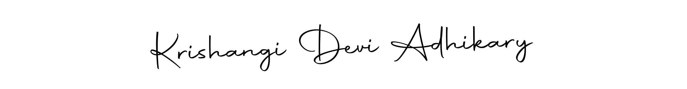 Use a signature maker to create a handwritten signature online. With this signature software, you can design (Autography-DOLnW) your own signature for name Krishangi Devi Adhikary. Krishangi Devi Adhikary signature style 10 images and pictures png