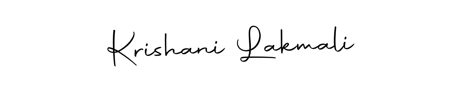 Krishani Lakmali stylish signature style. Best Handwritten Sign (Autography-DOLnW) for my name. Handwritten Signature Collection Ideas for my name Krishani Lakmali. Krishani Lakmali signature style 10 images and pictures png