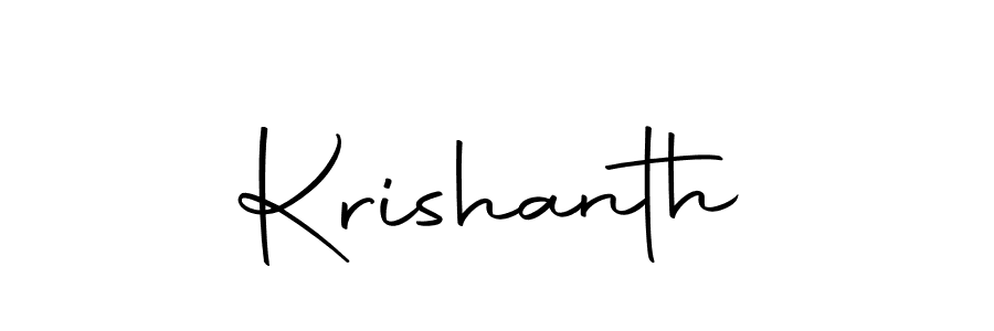 Use a signature maker to create a handwritten signature online. With this signature software, you can design (Autography-DOLnW) your own signature for name Krishanth. Krishanth signature style 10 images and pictures png