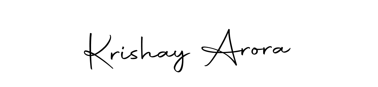 Create a beautiful signature design for name Krishay Arora. With this signature (Autography-DOLnW) fonts, you can make a handwritten signature for free. Krishay Arora signature style 10 images and pictures png