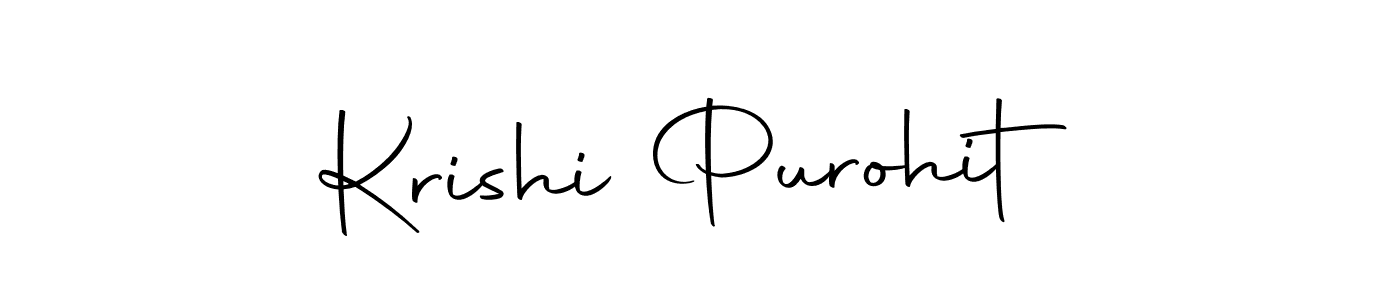 How to make Krishi Purohit name signature. Use Autography-DOLnW style for creating short signs online. This is the latest handwritten sign. Krishi Purohit signature style 10 images and pictures png