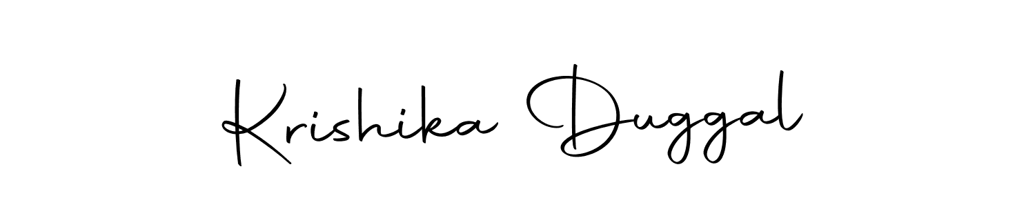 Design your own signature with our free online signature maker. With this signature software, you can create a handwritten (Autography-DOLnW) signature for name Krishika Duggal. Krishika Duggal signature style 10 images and pictures png