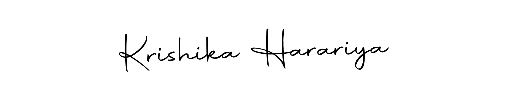 Make a beautiful signature design for name Krishika Harariya. With this signature (Autography-DOLnW) style, you can create a handwritten signature for free. Krishika Harariya signature style 10 images and pictures png