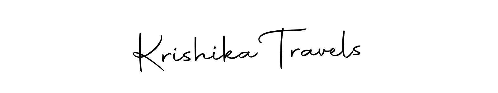 How to make Krishika Travels name signature. Use Autography-DOLnW style for creating short signs online. This is the latest handwritten sign. Krishika Travels signature style 10 images and pictures png