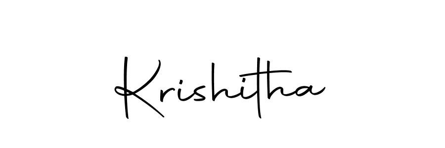 Use a signature maker to create a handwritten signature online. With this signature software, you can design (Autography-DOLnW) your own signature for name Krishitha. Krishitha signature style 10 images and pictures png