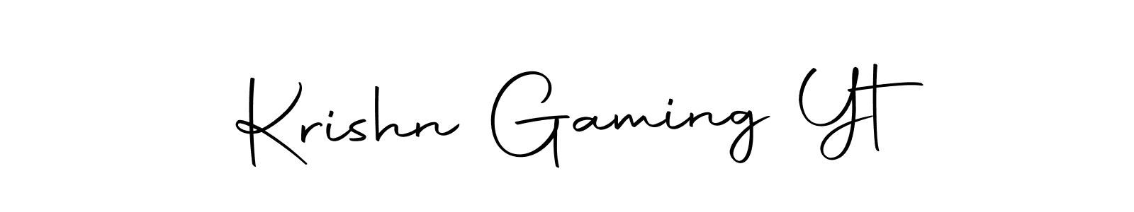 Make a beautiful signature design for name Krishn Gaming Yt. With this signature (Autography-DOLnW) style, you can create a handwritten signature for free. Krishn Gaming Yt signature style 10 images and pictures png