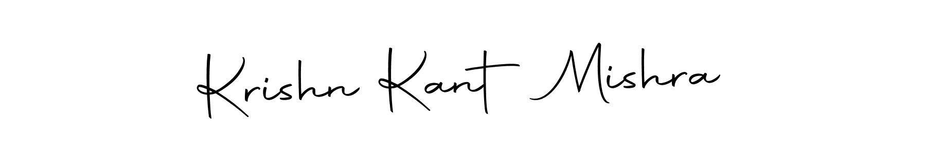 How to make Krishn Kant Mishra name signature. Use Autography-DOLnW style for creating short signs online. This is the latest handwritten sign. Krishn Kant Mishra signature style 10 images and pictures png