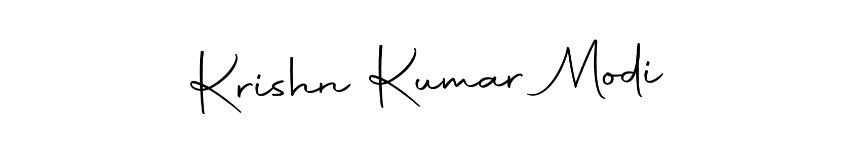 How to make Krishn Kumar Modi name signature. Use Autography-DOLnW style for creating short signs online. This is the latest handwritten sign. Krishn Kumar Modi signature style 10 images and pictures png