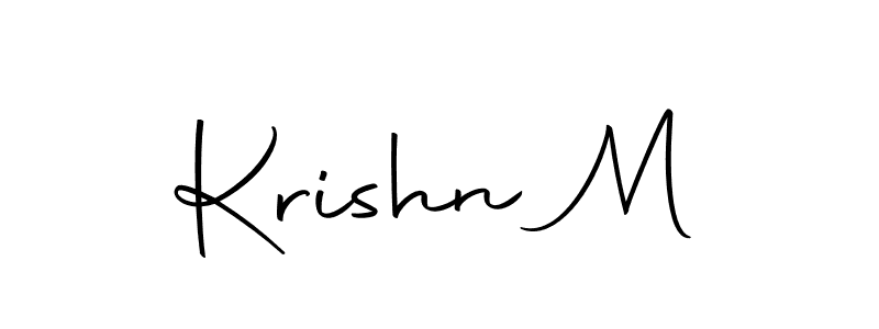 Create a beautiful signature design for name Krishn M. With this signature (Autography-DOLnW) fonts, you can make a handwritten signature for free. Krishn M signature style 10 images and pictures png