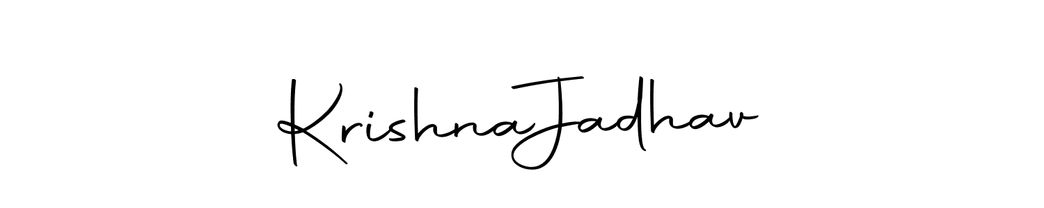 Autography-DOLnW is a professional signature style that is perfect for those who want to add a touch of class to their signature. It is also a great choice for those who want to make their signature more unique. Get Krishna  Jadhav name to fancy signature for free. Krishna  Jadhav signature style 10 images and pictures png