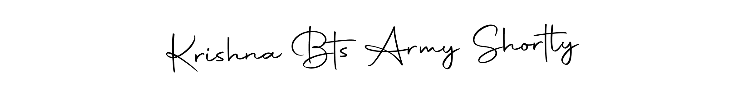 Make a beautiful signature design for name Krishna Bts Army Shortly. With this signature (Autography-DOLnW) style, you can create a handwritten signature for free. Krishna Bts Army Shortly signature style 10 images and pictures png