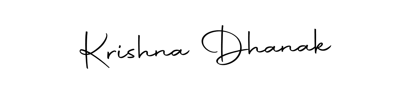 Krishna Dhanak stylish signature style. Best Handwritten Sign (Autography-DOLnW) for my name. Handwritten Signature Collection Ideas for my name Krishna Dhanak. Krishna Dhanak signature style 10 images and pictures png