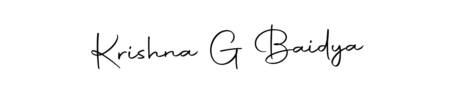 Use a signature maker to create a handwritten signature online. With this signature software, you can design (Autography-DOLnW) your own signature for name Krishna G Baidya. Krishna G Baidya signature style 10 images and pictures png