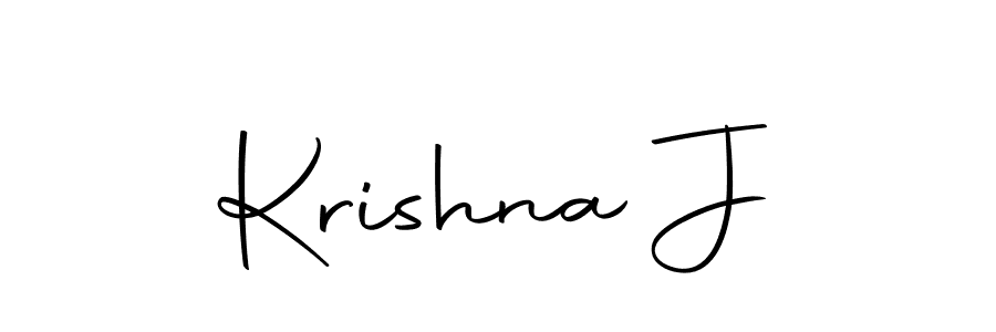 Make a beautiful signature design for name Krishna J. With this signature (Autography-DOLnW) style, you can create a handwritten signature for free. Krishna J signature style 10 images and pictures png