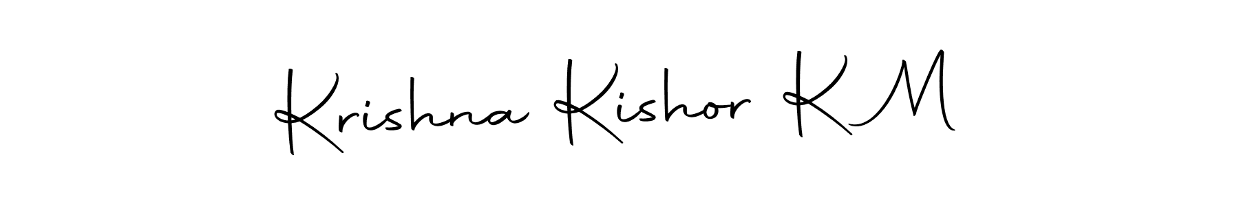 The best way (Autography-DOLnW) to make a short signature is to pick only two or three words in your name. The name Krishna Kishor K M include a total of six letters. For converting this name. Krishna Kishor K M signature style 10 images and pictures png