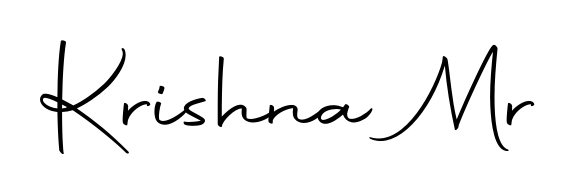 Upgrade your professional image with Krishna Mr signature created with Autography-DOLnW font. Fast, free, and watermark-free download. Krishna Mr signature style 10 images and pictures png