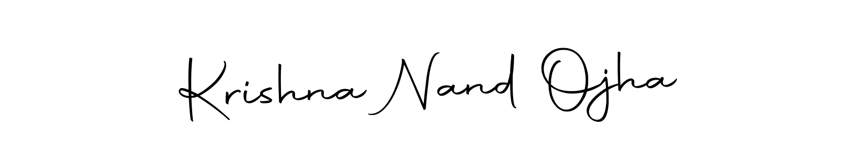 How to make Krishna Nand Ojha name signature. Use Autography-DOLnW style for creating short signs online. This is the latest handwritten sign. Krishna Nand Ojha signature style 10 images and pictures png