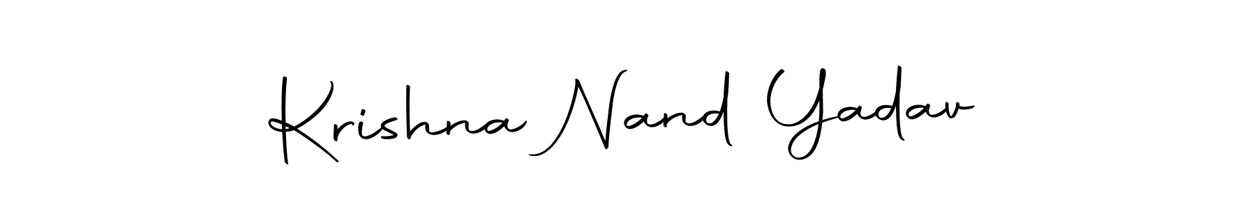 Create a beautiful signature design for name Krishna Nand Yadav. With this signature (Autography-DOLnW) fonts, you can make a handwritten signature for free. Krishna Nand Yadav signature style 10 images and pictures png